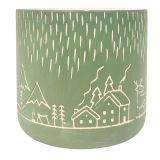 Sale Christmas Scene Planter Green Med 1