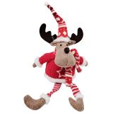 Reindeer Sitting Decoration Red 39cm 