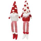 Tomte Sitting Decoration Red & White 37c