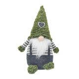 Tomte with Hat Sitting Decoration Green 