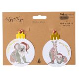 Sale FB Aus Animals Bauble Gift Tag Gree