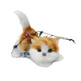 Playful Cat Hanging Decoration Orange & 