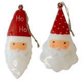 Santa Hanging Decoration Red 16cm (2 Ass