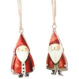 Hooded Santas Hanging Decoration Red 11c