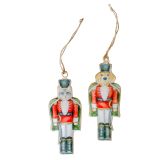 Cat & Dog Nutcracker Metal Hanging Decor