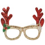 Antler Glasses Red & Gold 15cm 