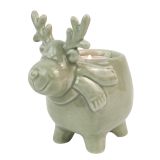 Sale Cute Reindeer Tealight Holder Sage 