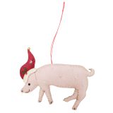 Christmas Pig Fabric Hanging Decoration 