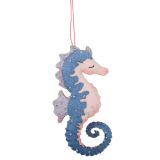 Seahorse Fabric Hanging Decoration Blue 