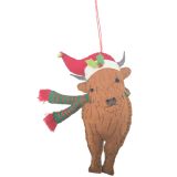 Highland Cow Fabric Hanging Decoration B