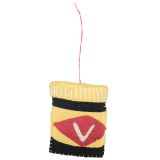 V Jar Fabric Hanging Decoration Yellow &