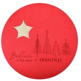 Felt Christmas Star & Trees Place Mat Re