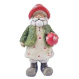 Toadstool Santa Resin Standing Red & Gre