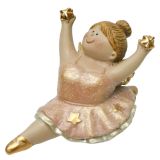 Ballet Angel Resin Sitting Gold 8cm 