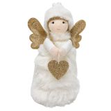 Rosie Girl Standing Decoration White & G