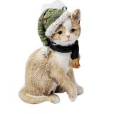 Christmas Cat Hanging Decoration Sage & 