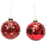 Berries Baubles Red 8cm (2 Asst)