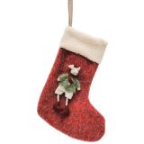 Elegant Mouse Stocking Red & Green 34cm 