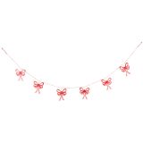 Bow Hanging Garland Red 190cm 