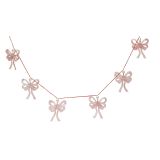 Bow Hanging Garland Pink 190cm 