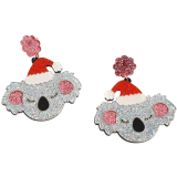 Pop Christmas Koala Earrings   