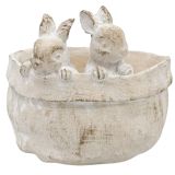 Fable Bunnies Bowl Bisque 18cm 