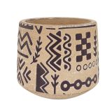 Sale Kaleem Tribal Planter Sand Black S