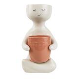 Sale Person holding a pot Planter Rose L