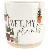 Sale I Wet My Plants Pun Planter Beige G