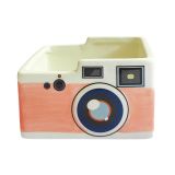 Sale Retro Camera Planter Pink H6x10cm 