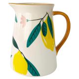 Evergreen Ceramic Jug Green, Yellow  Wh