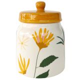 Sale Cassia Floral Ceramic Jar Peach, Gr