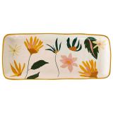 Sale Cassia Floral Ceramic Platter Peach