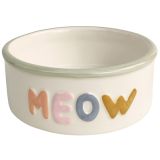 Perfect Pets Meow Cat Bowl White  Colou