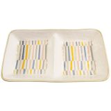 Sale Maldon Stripe Ceramic Double Dish C