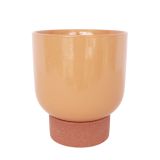 Sale Prim Tall Planter with Saucer Peach