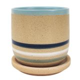 Sale Eloise Planter with Saucer Sky Sand