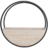 Circle Wall Planter White Wash Med 
