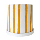 Sale Julia Stripe Planter with Saucer Mu