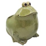 Frog Planter Green Lg 16cm 