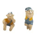 Sale Gnome Pot Hanger Blue Yellow 8cm (2