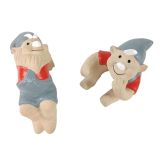 Sale Gnome Pot Hanger Red Blue 8cm (2 