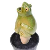 Frog Water Seeper Green 13cm 