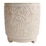 Maeve Floral Planter Snow Med 14cm 