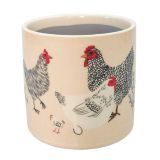 Chickens Planter Black & White 12cm 