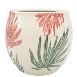 Pilbra Round Planter Red & Beige 18cm 