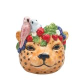 Jungle Cheetah Planter Orange 10cm 