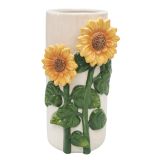 Sunflower Vase Beige & Yellow 22cm 