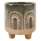 Avi Planter with Legs Blue & Sand 11cm 