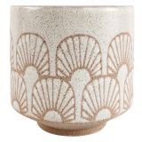 Avi Planter White & Sand 13.5cm 